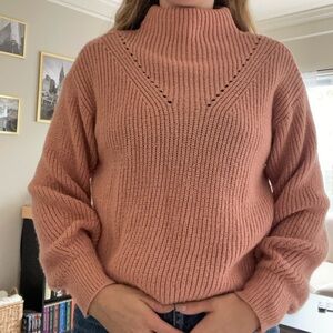 mi ami Cozy Pink Mockneck Turtleneck Sweater